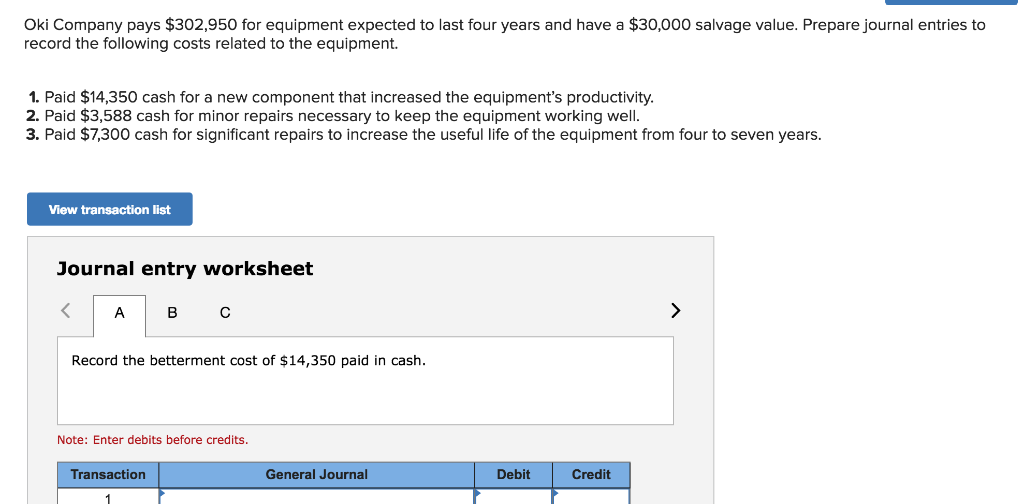 Solved Oki Company pays 302,950 for equipment expected to