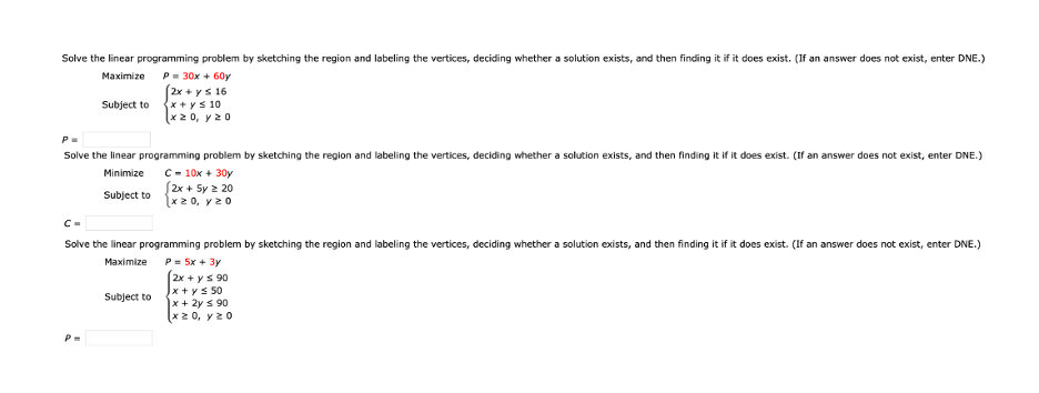 Solved Solve the linear programming problem by sketching the | Chegg.com