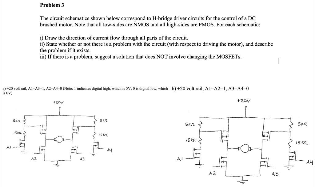 Solved Problem 3 The circuit schematics shown below | Chegg.com
