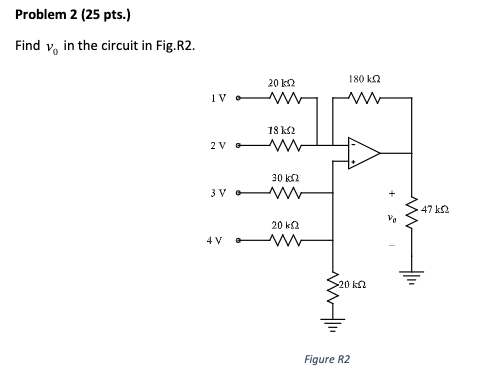 Solved Problem 2 (25 pts.) Find v, in the circuit in Fig. | Chegg.com
