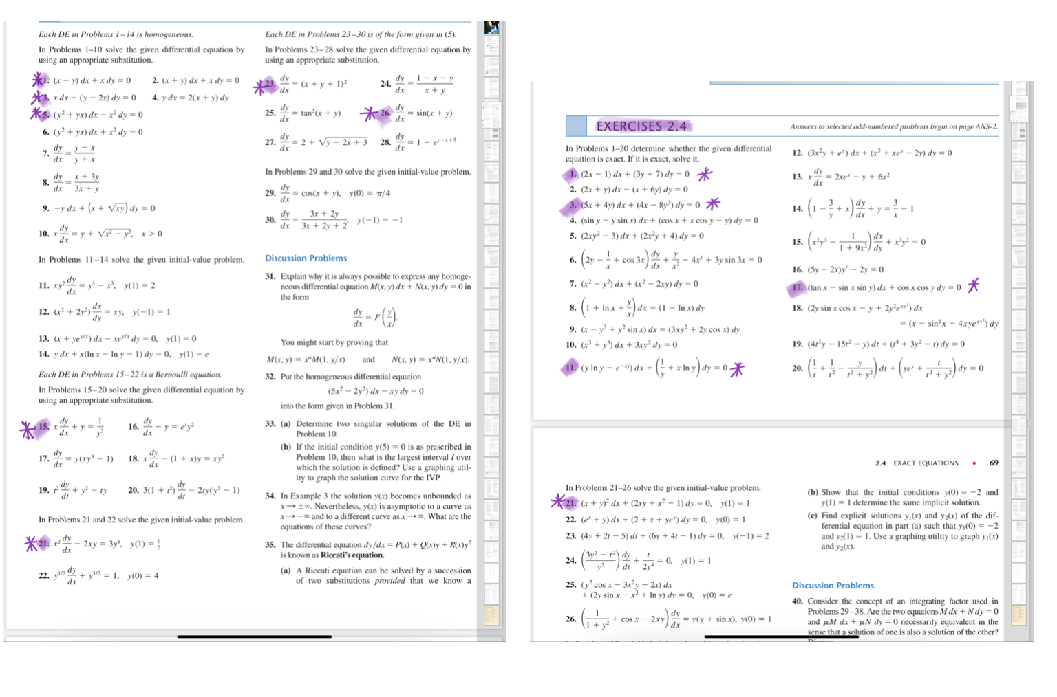 Solved Each De In Problems 1 14 Is Homogeneous In Proble Chegg Com