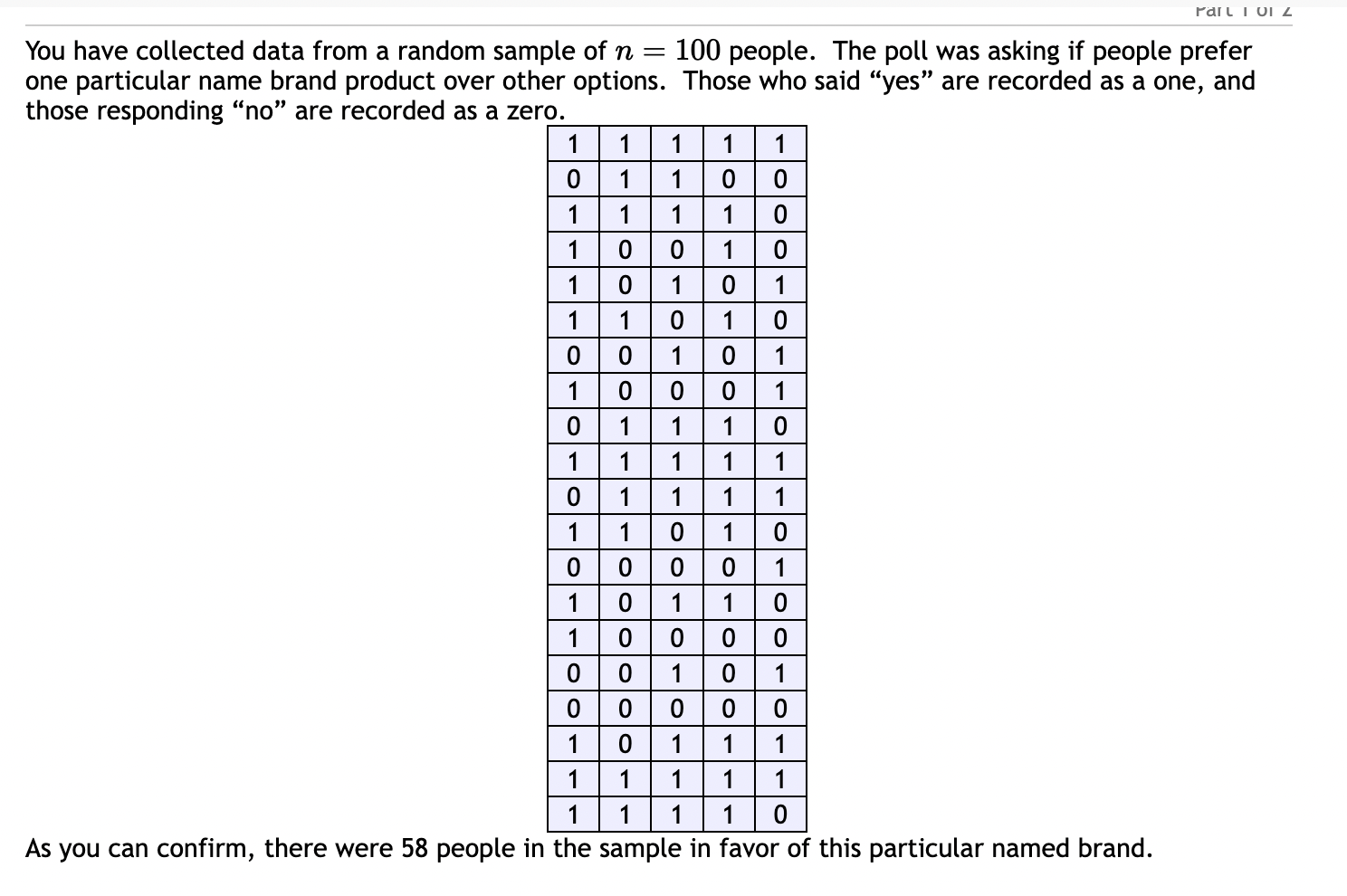 Solved You have collected data from a random sample of n=100 | Chegg.com