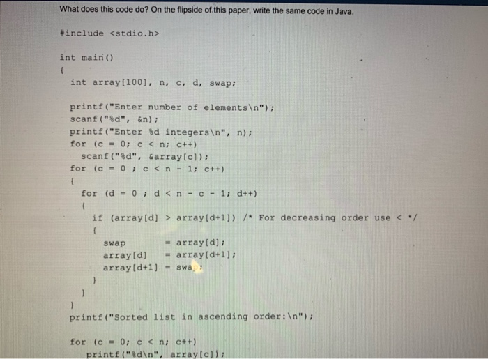 Solved What Does This Code Do On The Flipside Of This Pa Chegg Com
