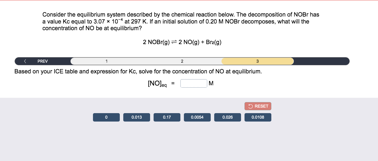 Solved Consider The Equilibrium System Described By The 8468