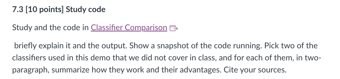 Solved 7.3 [10 points] Study code Study and the code in | Chegg.com