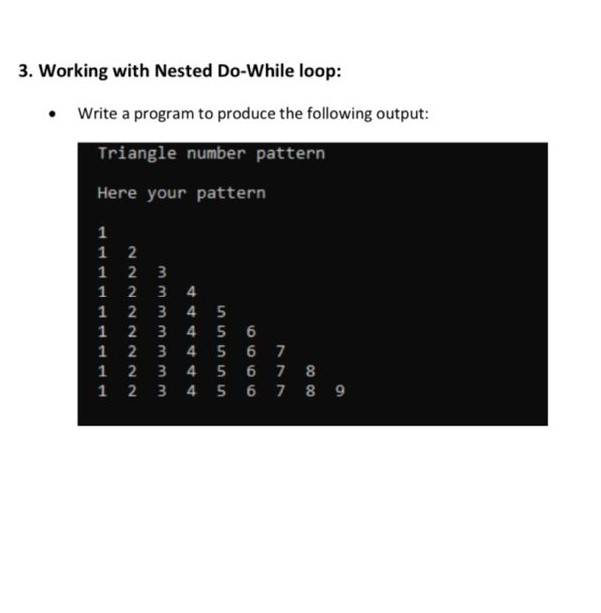Solved Triangle number pattern Here your pattern | Chegg.com