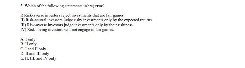 Solved 3. Which of the following statements is(are) true? 1) | Chegg.com