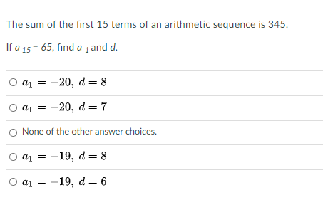 Solved Suppose That An Arithmetic Sequence Has Terms A 6 9 Chegg Com