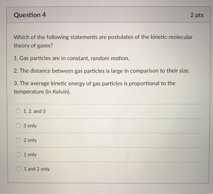 Solved Question 4 2 pts Which of the following statements | Chegg.com