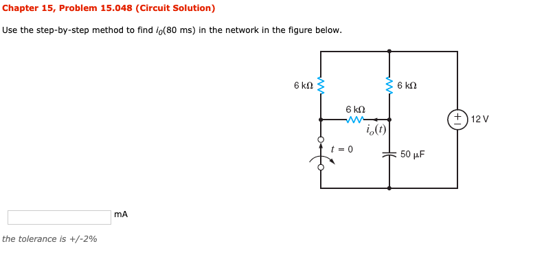 Solved Chapter 15, Problem 15.048 (Circuit Solution) Use the | Chegg.com