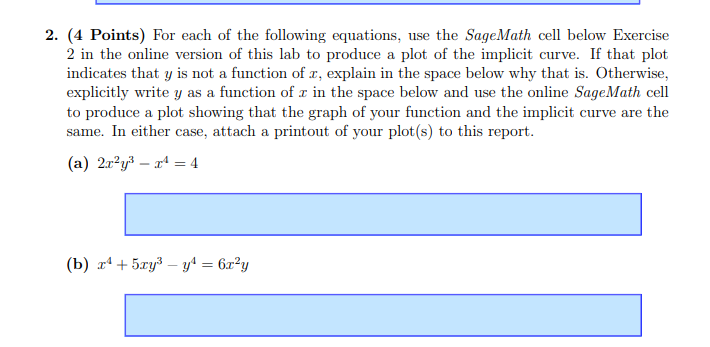 2. (4 Points) For each of the following equations, | Chegg.com