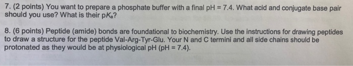 Solved 7. (2 points) You want to prepare a phosphate buffer | Chegg.com