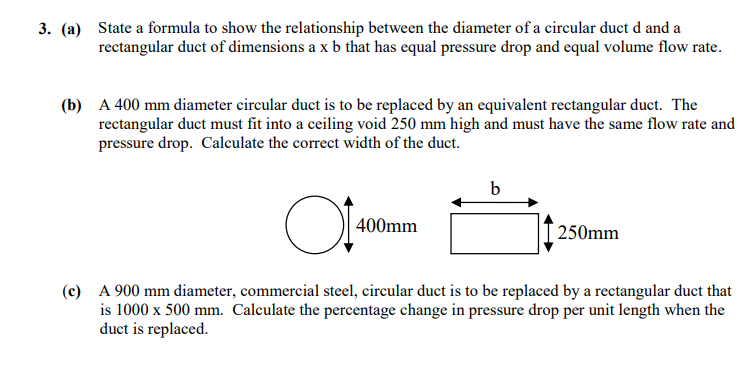 Solved 3. (a) State a formula to show the relationship | Chegg.com