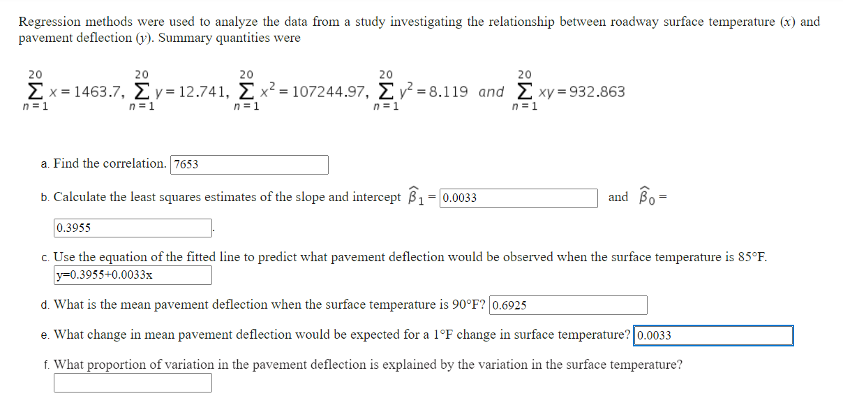 Solved Regression methods were used to analyze the data from | Chegg.com