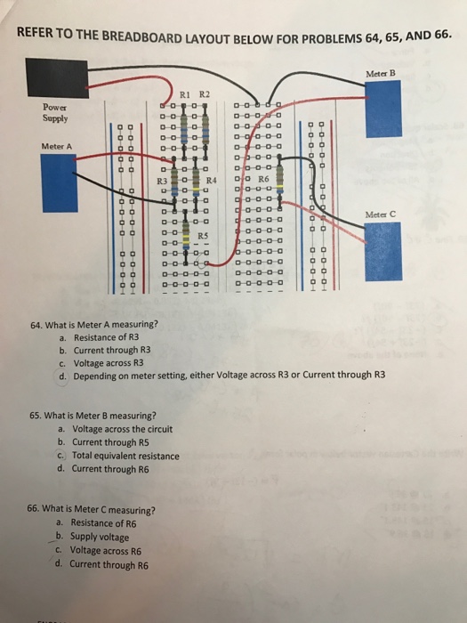 Solved What is Meter A measuring? a. Resistance of R3 b. | Chegg.com