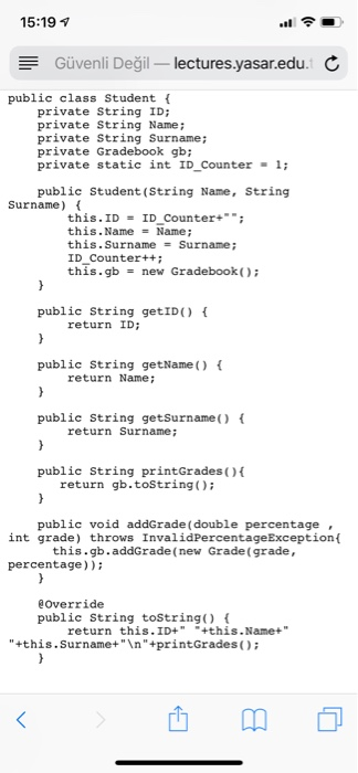JAVA CODE ,urgent .. 1.Create a Student Gradebook | Chegg.com