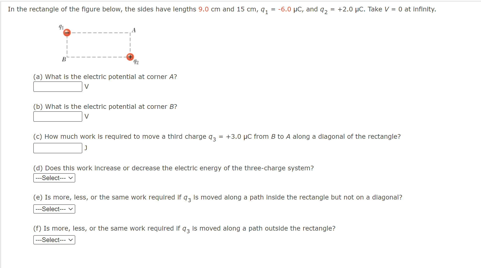 Solved the rectangle of the figure below, the sides have | Chegg.com