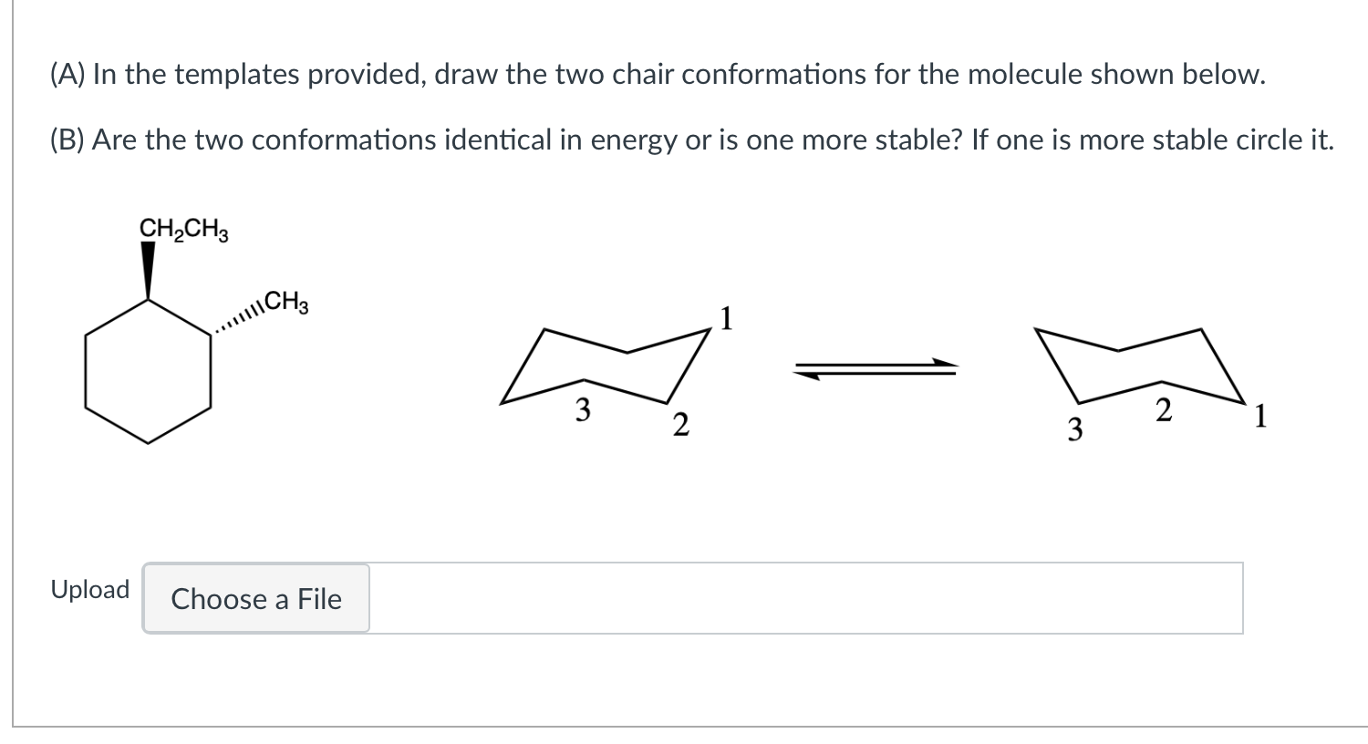 Two Chair Process.pdf Solved (A) In the templates provided, draw the two chair | Chegg.com