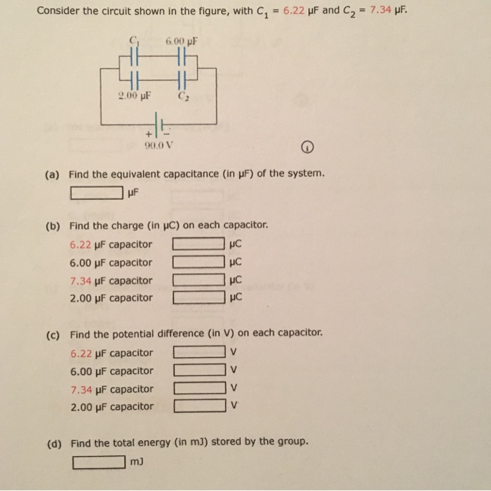 Solved Consider the circuit shown in the figure, with C1-: | Chegg.com