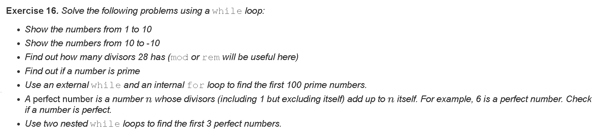 Solved Exercise 16. Solve the following problems using a | Chegg.com