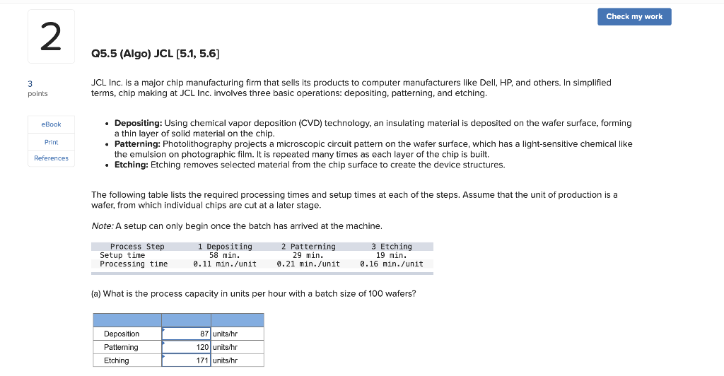 Solved Check my work 2 Q5.5 (Algo) JCL (5.1, 5.6) 3 points | Chegg.com