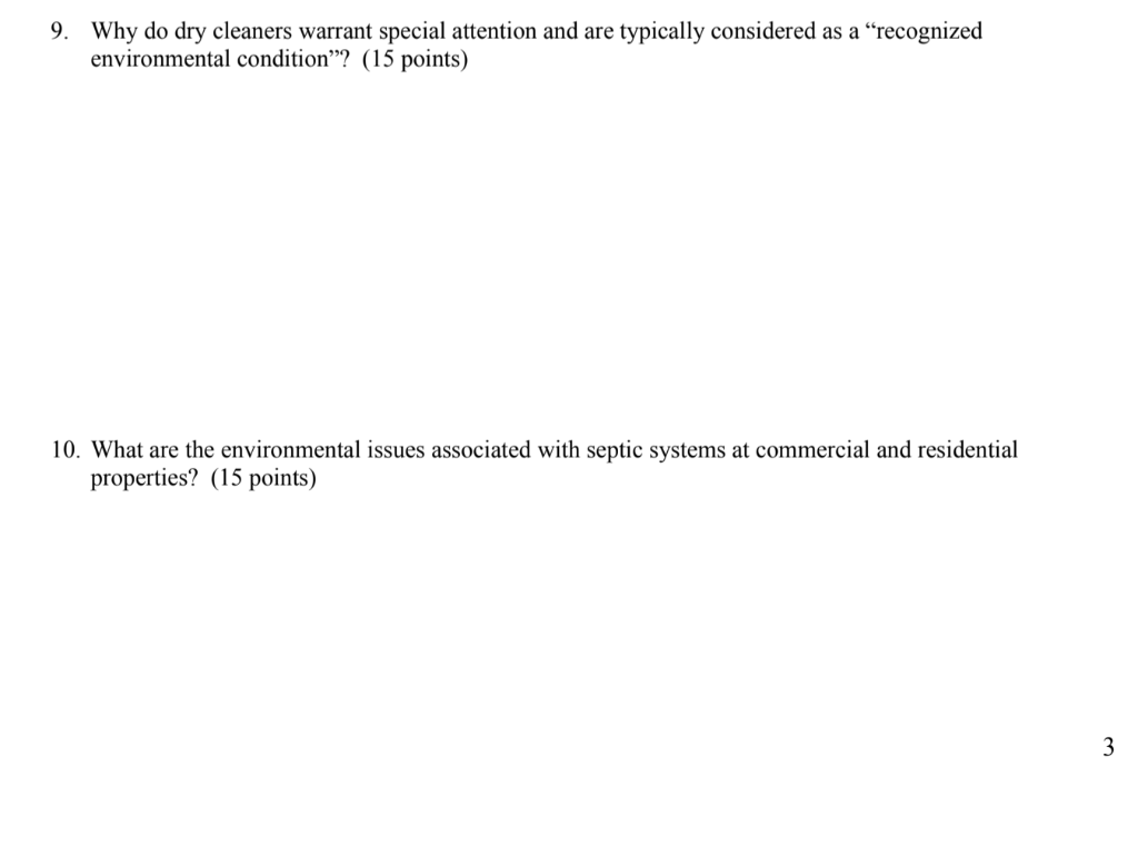 Solved 9 Why Do Dry Cleaners Warrant Special Attention And Chegg