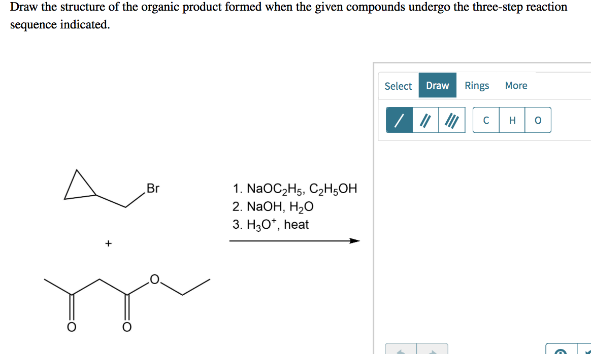 Solved Draw the major product of the threestep synthesis
