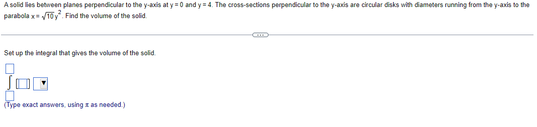 A solid lies between planes perpendicular to the | Chegg.com