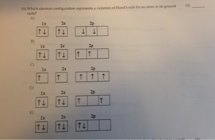 Solved Why is electron configuration C an okay configuration | Chegg.com