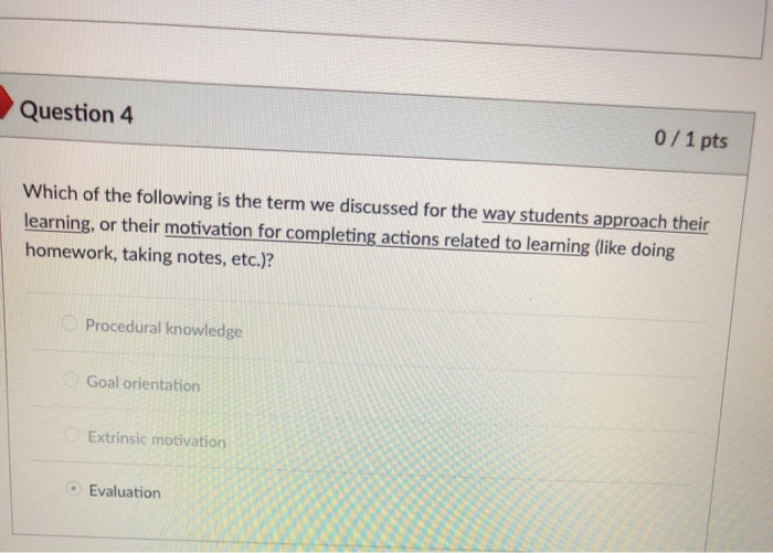 Solved Question 4 0/1 pts Which of the following is the term | Chegg.com
