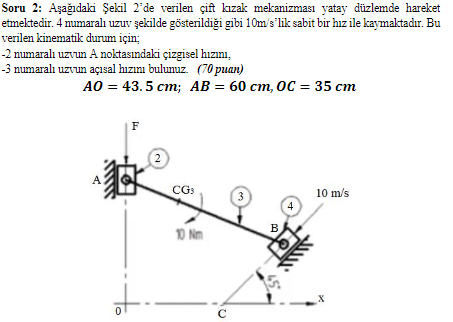 Solved In Figure 2 below, the double skid mechanism moves in | Chegg.com