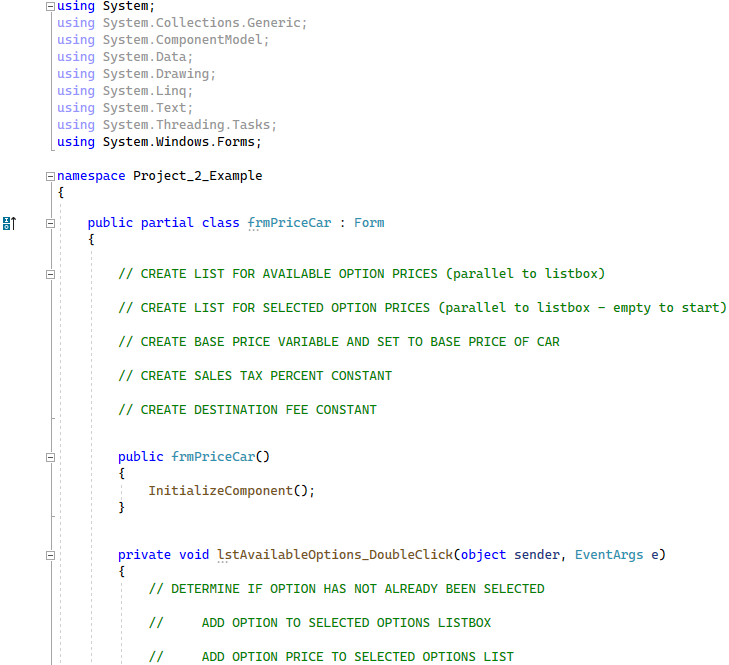 Programming Assessment - Project 2 Thet raene Grading | Chegg.com