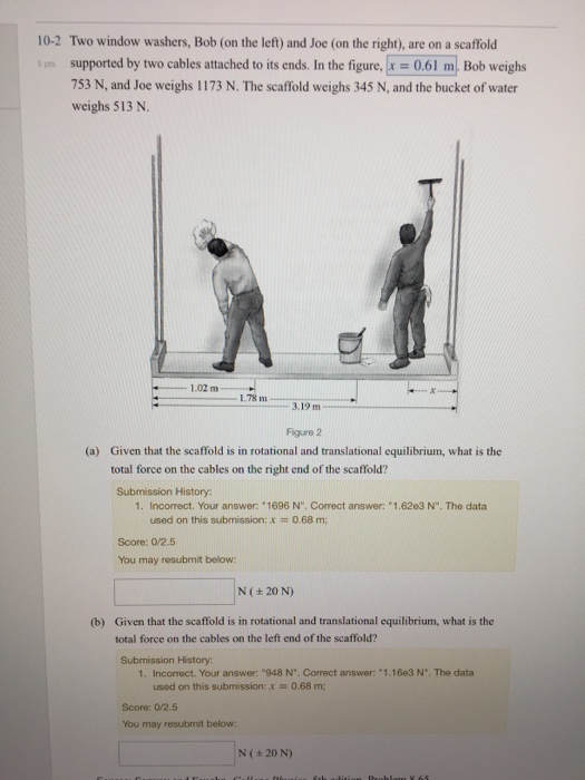 Solved Two window washers, Bob (on the left) and Joe (on the