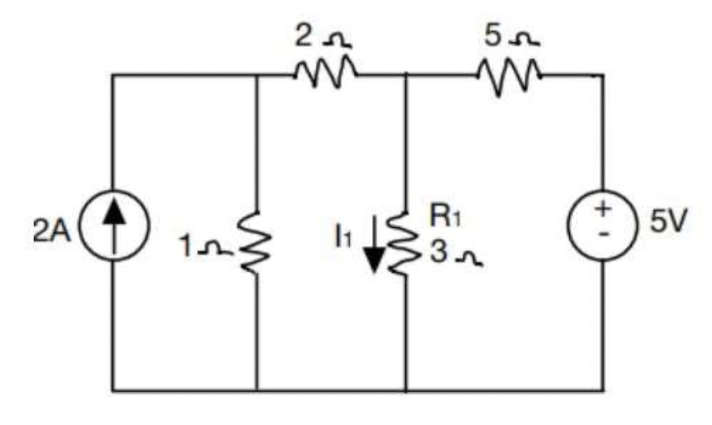 Solved Solve the following circuit for the current I1 | Chegg.com