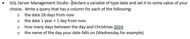 Solved 0 SQL Server Management Studio - Declare a variable | Chegg.com