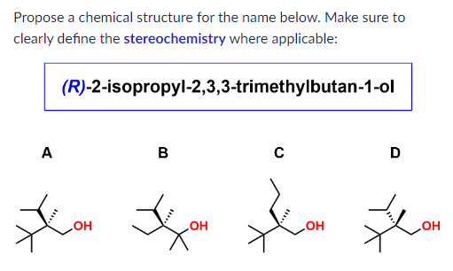 Solved Propose a chemical structure for the name below. Make | Chegg.com
