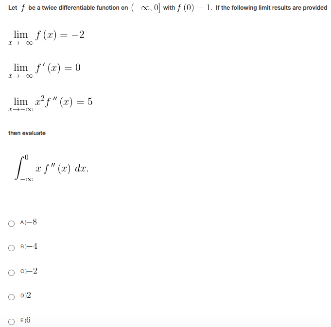 Solved Let F Be A Twice Differentiable Function On (−∞,0] | Chegg.com