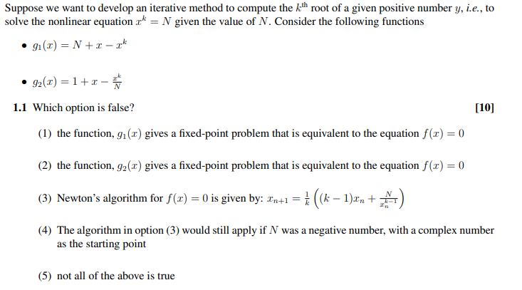 Solved Suppose We Want To Develop An Iterative Method To | Chegg.com