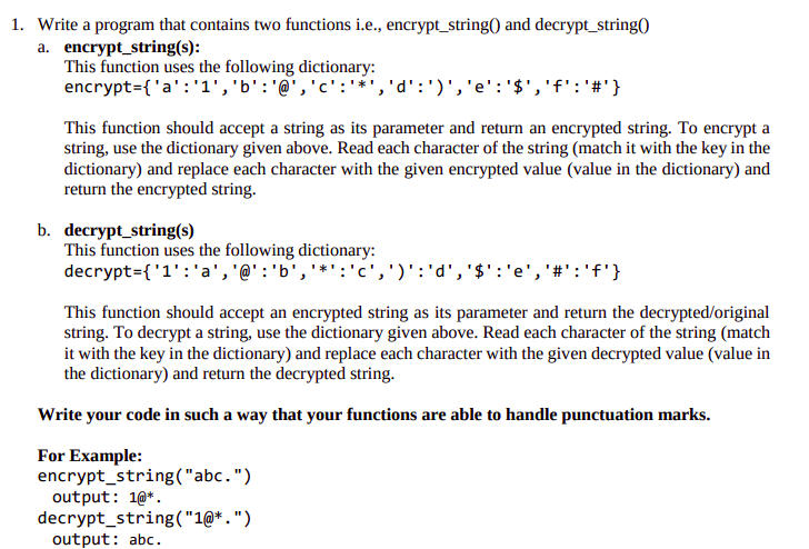 Solved 1. Write a program that contains two functions i.e., | Chegg.com