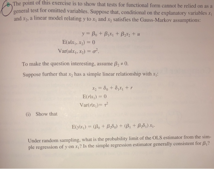 Solved The Point Of This Exercise Is To Show That Tests For Chegg