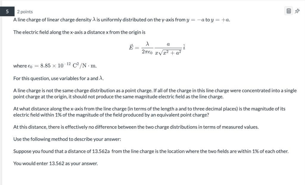 Solved A line charge of linear charge density λ is uniformly | Chegg.com