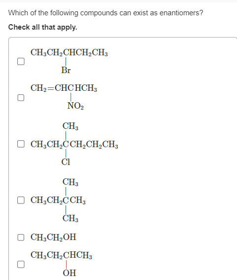 Solved Which of the following compounds can exist as | Chegg.com
