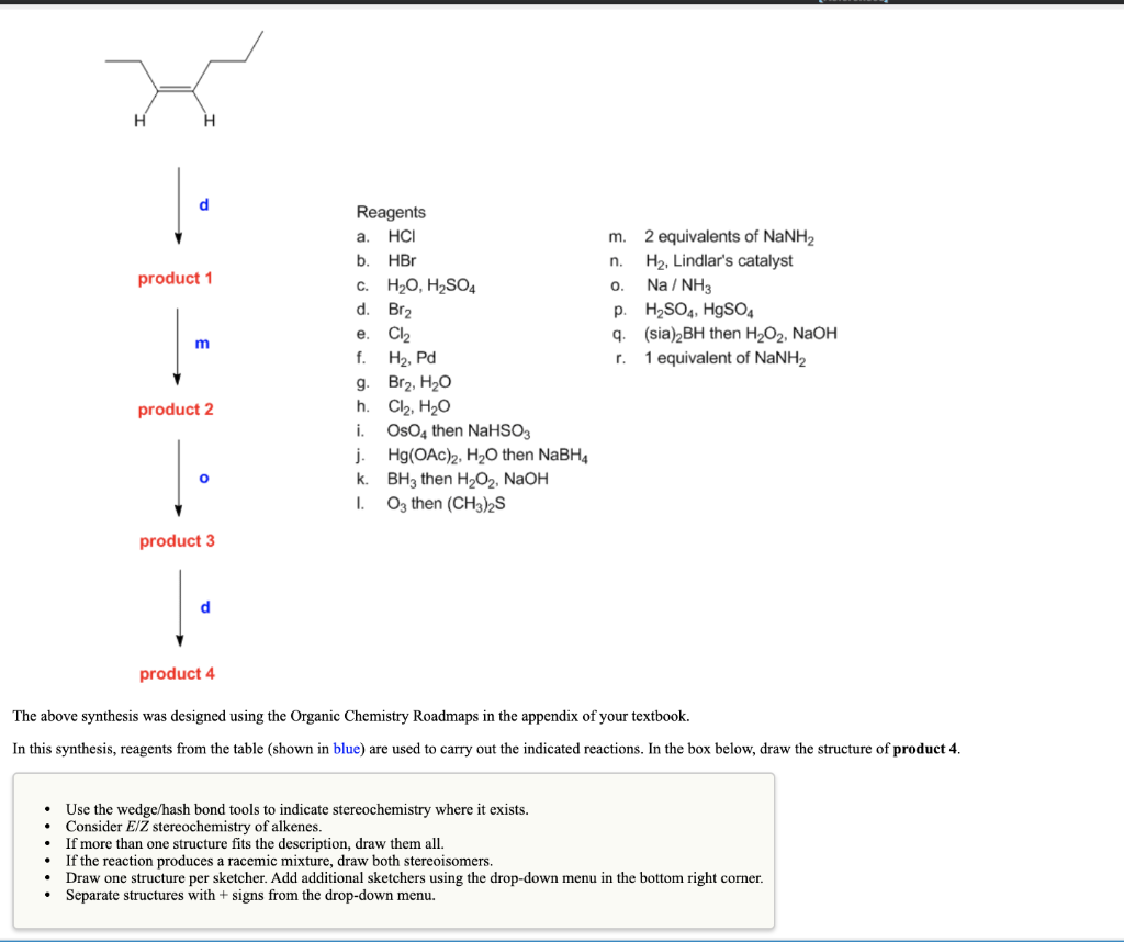 Solved N D N Product 1 Reagents A Hci B Hbr C H H2 Chegg Com