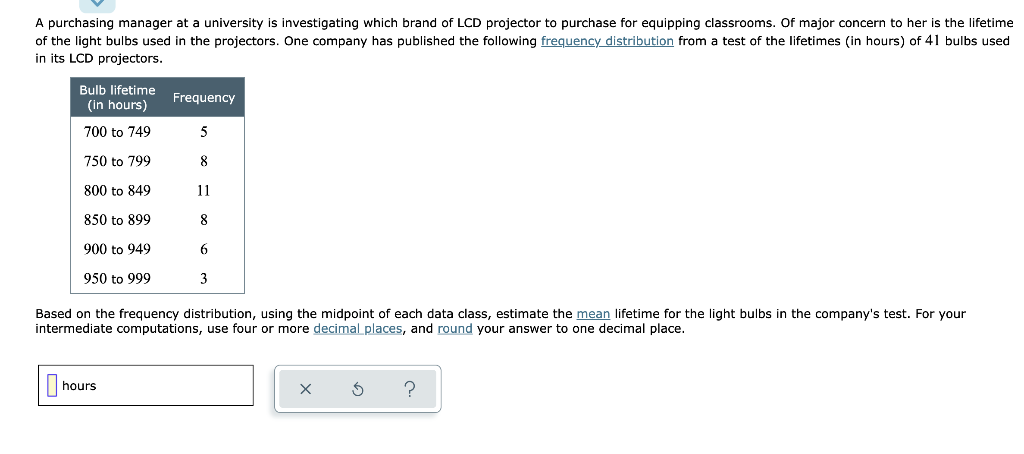 Solved A purchasing manager at a university is investigating | Chegg.com
