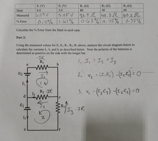 Solved & (V) 6.0 80 40 60 Ideal Measured 6.03V 0.5% &2 (V) R | Chegg.com