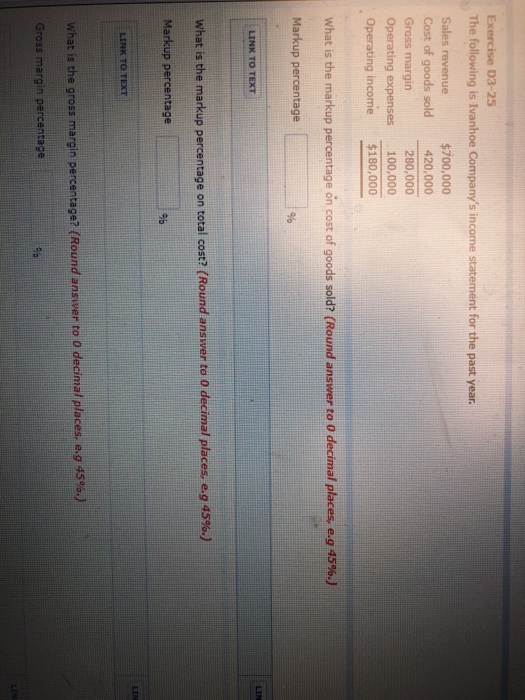 Solved D3 25 The Following Is Ivanhoe Company s Income Chegg