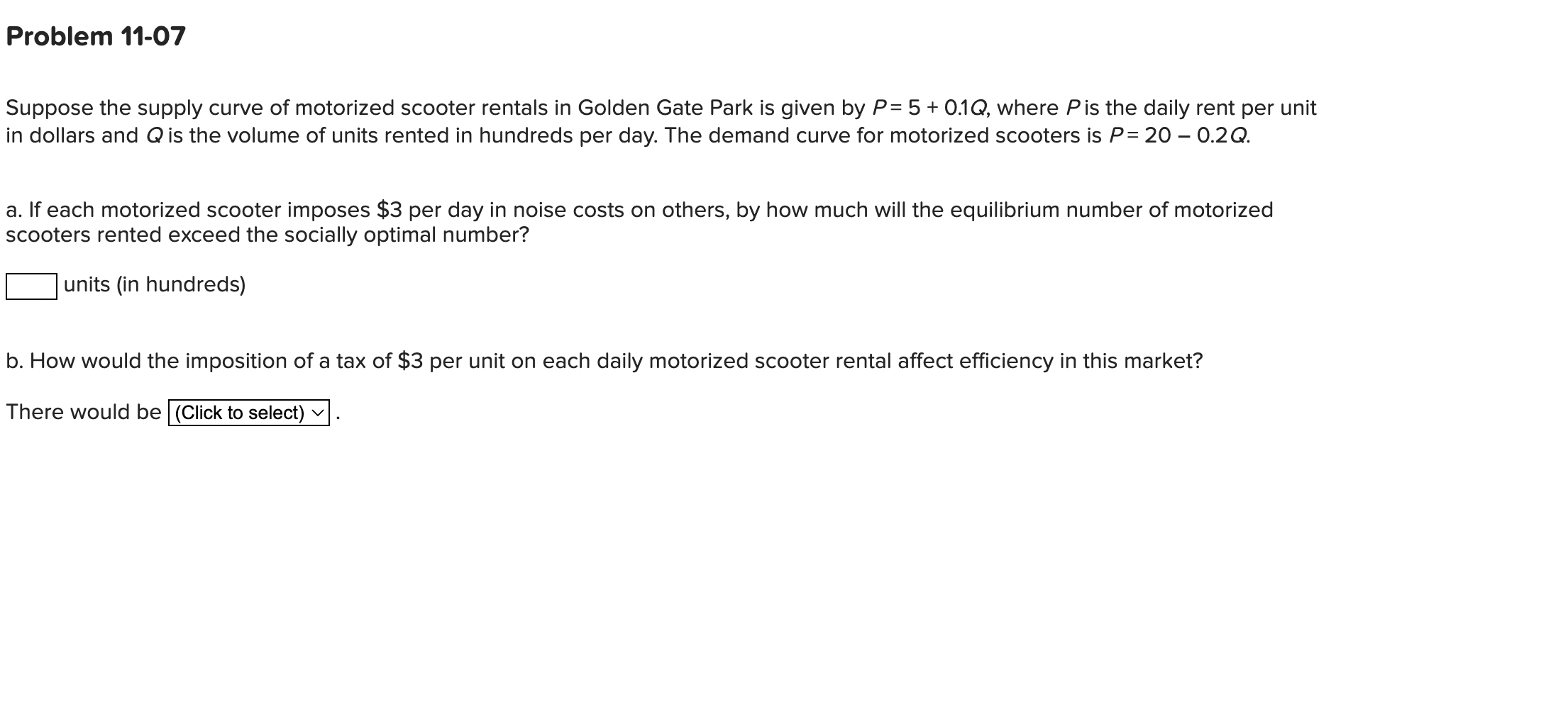 Solved Suppose The Supply Curve Of Motorized Scooter Rentals 