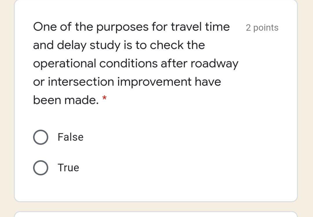 Solved 2 points One of the purposes for travel time and