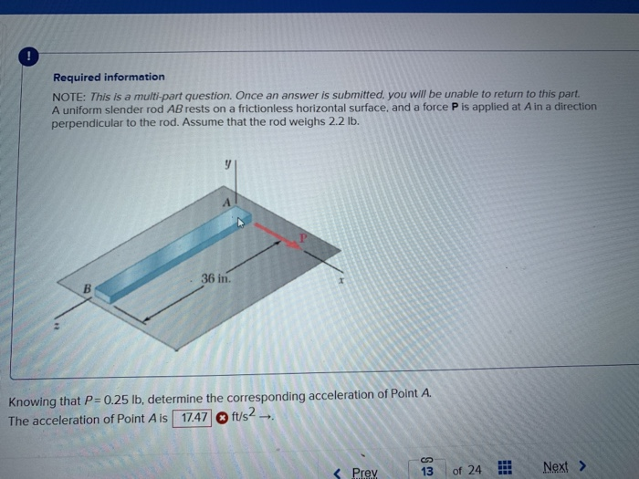 Solved A Uniform Slender Rod AB Rests On A Frictionless | Chegg.com