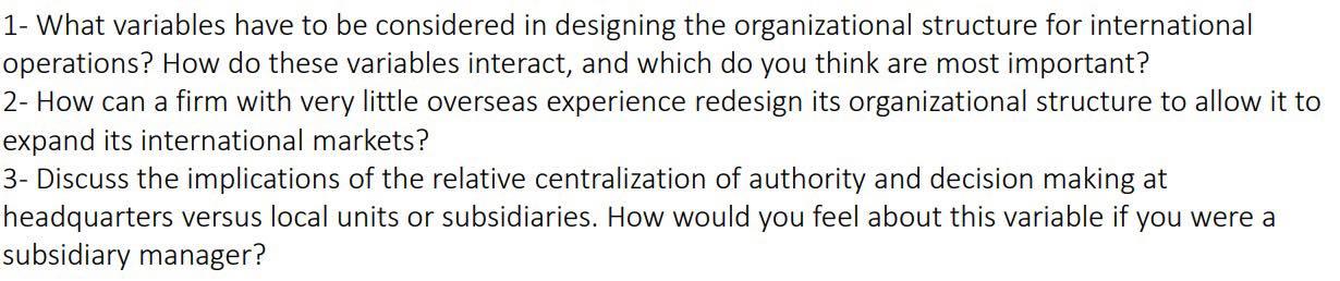 Solved 1- What variables have to be considered in designing | Chegg.com